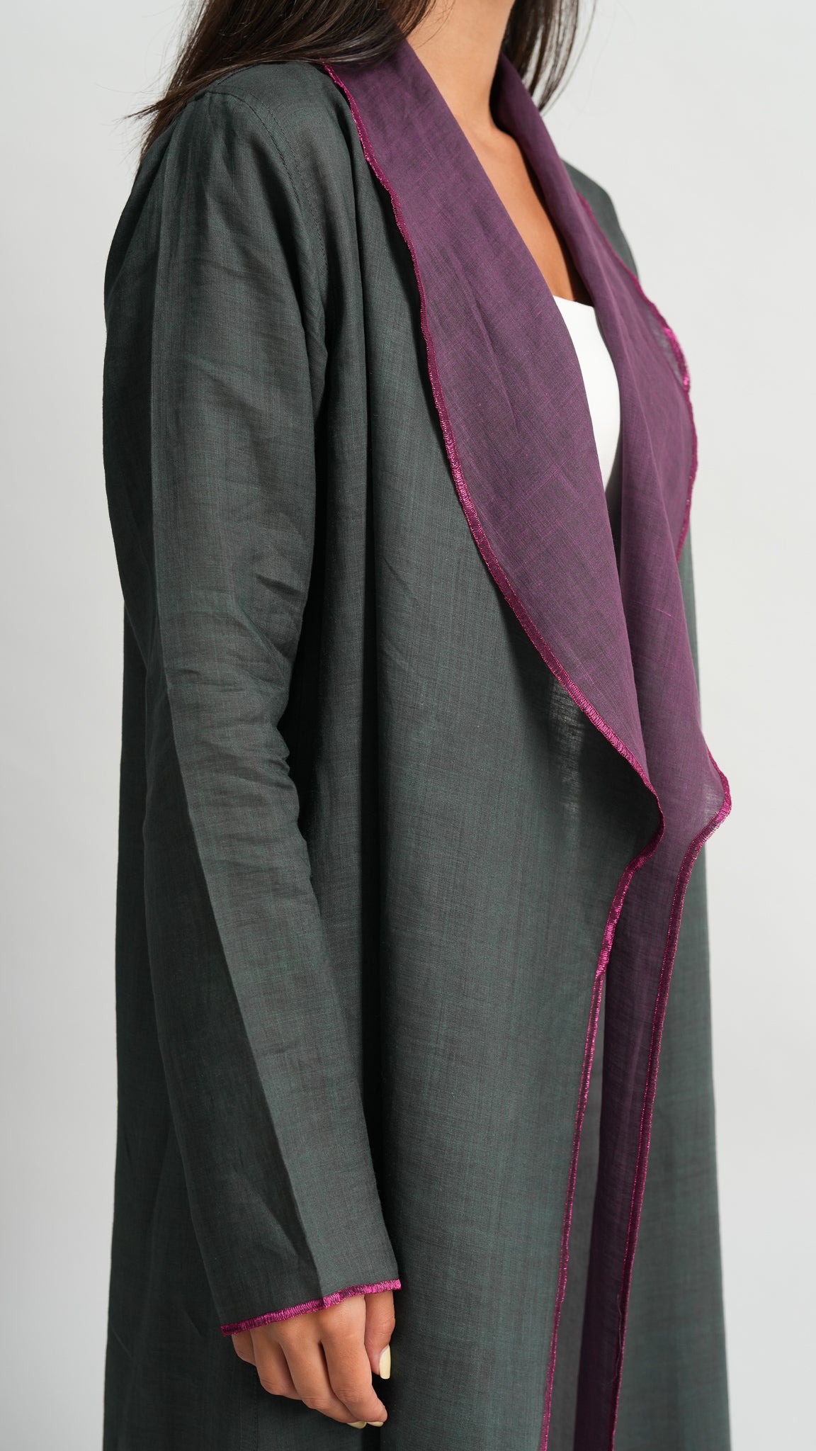 Reversible Linen Abaya