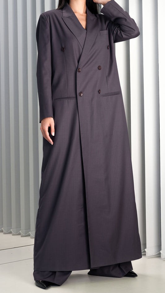 Striped Coat Abaya