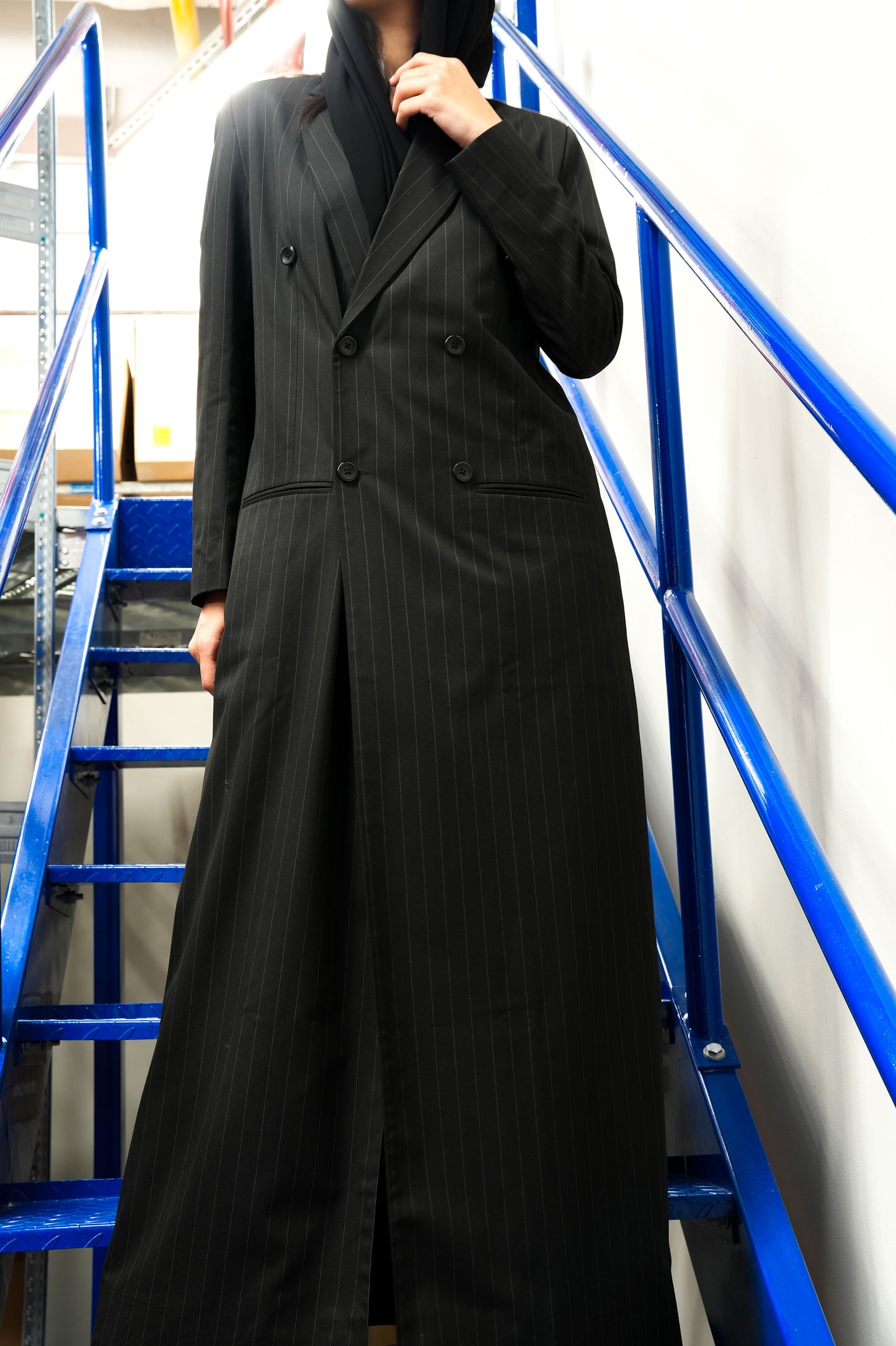 Striped Coat Abaya