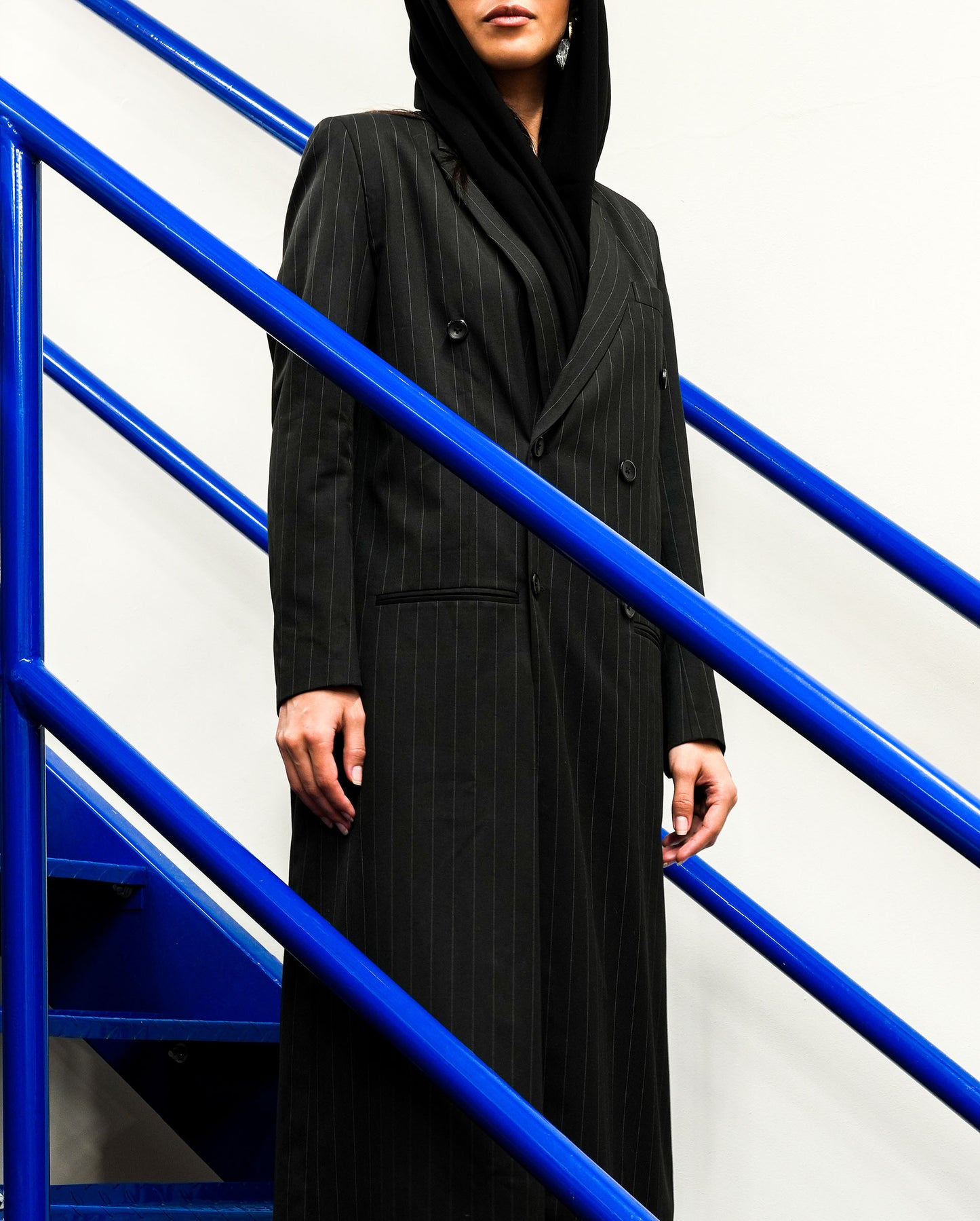 Striped Coat Abaya