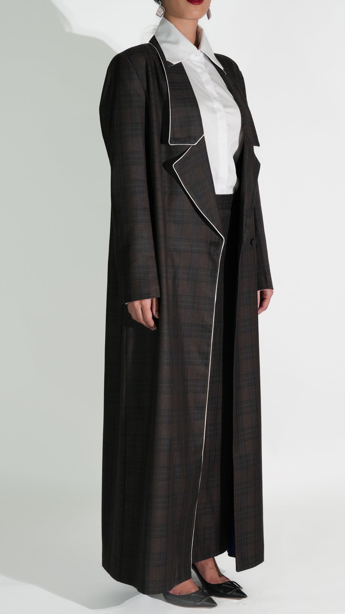 Low Collar Coat Abaya