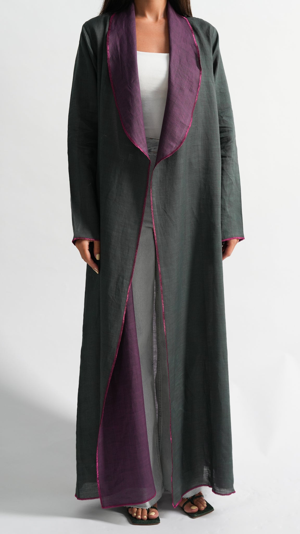 Reversible Linen Abaya