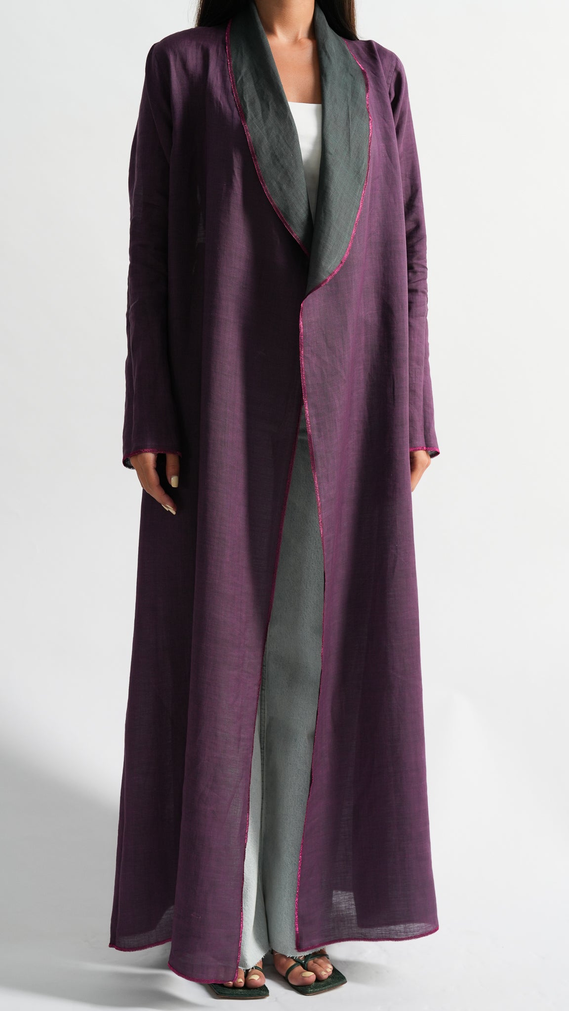 Reversible Linen Abaya