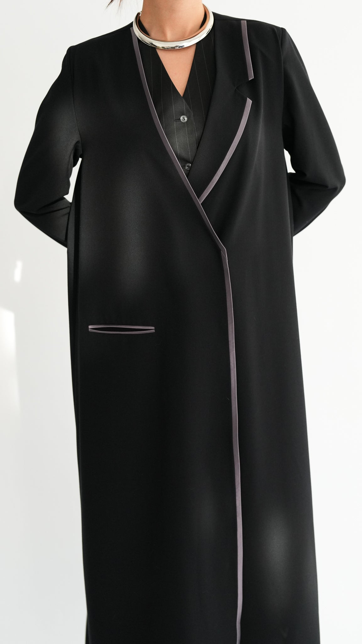 Asymmetrical Jacket Abaya