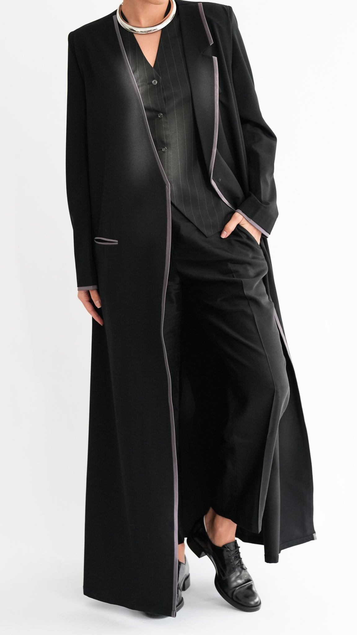 Asymmetrical Jacket Abaya