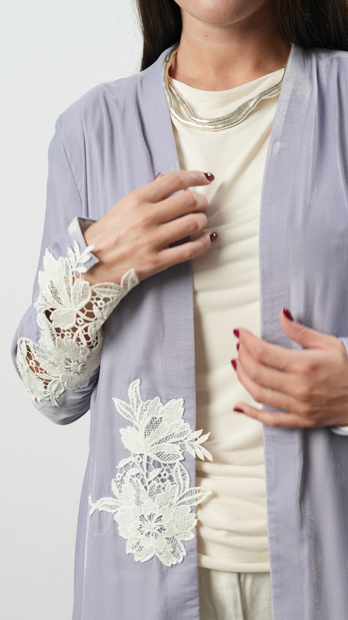 Velvet Lace Garden Abaya