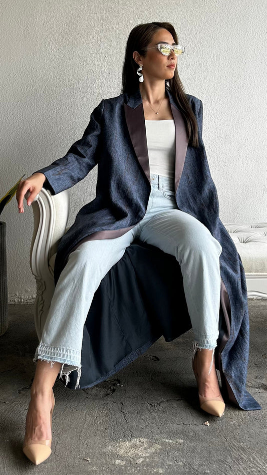 Linen Blazer Abaya