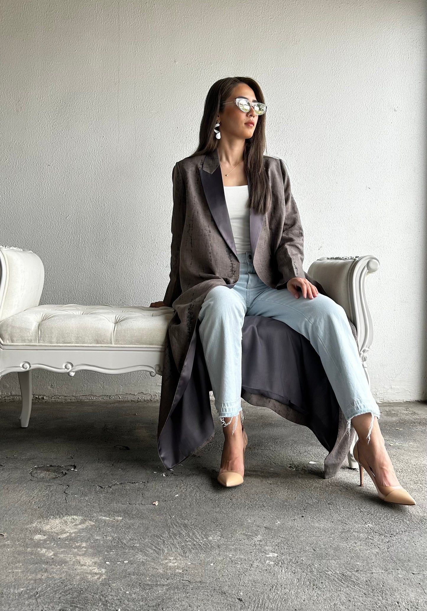 Linen Blazer Abaya