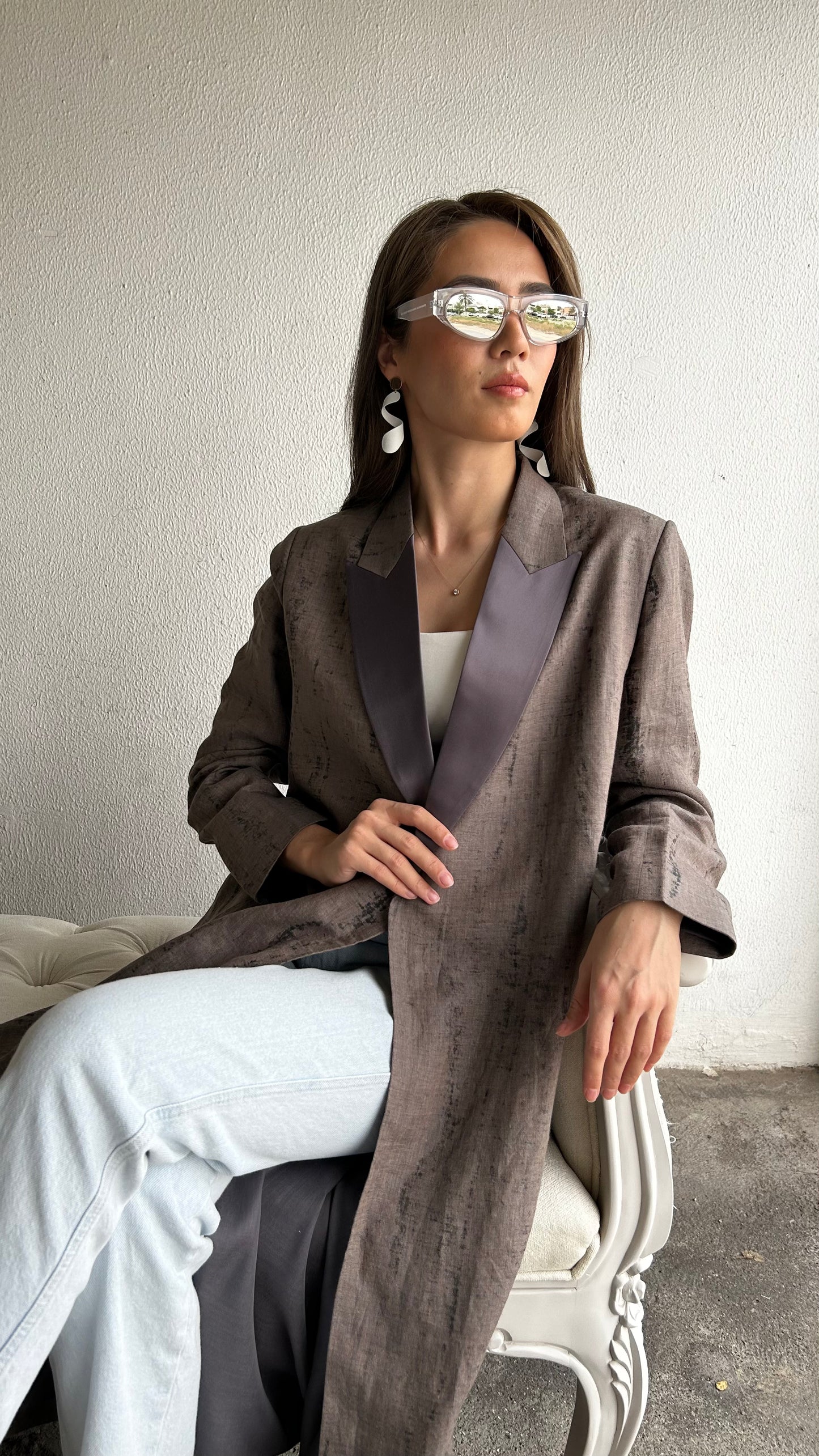 Linen Blazer Abaya