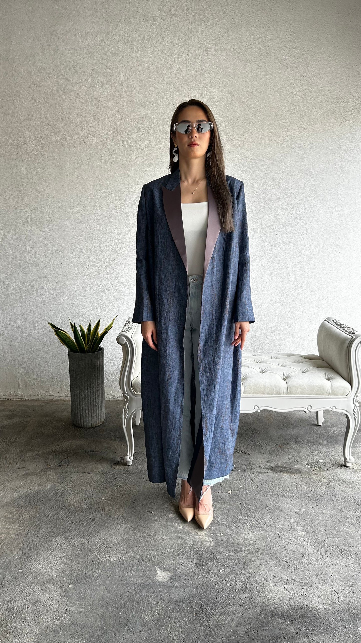 Linen Blazer Abaya